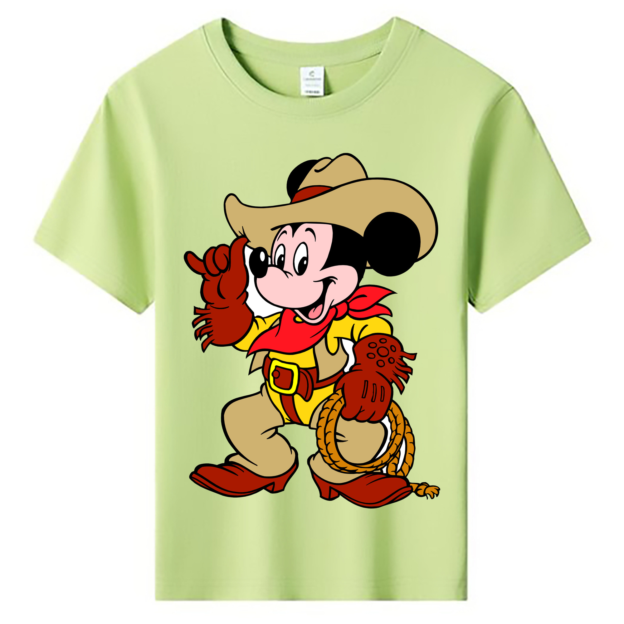 ミッキーマウス Mickey Mouse 綿100％キッズTシャツ（フロントプリント）